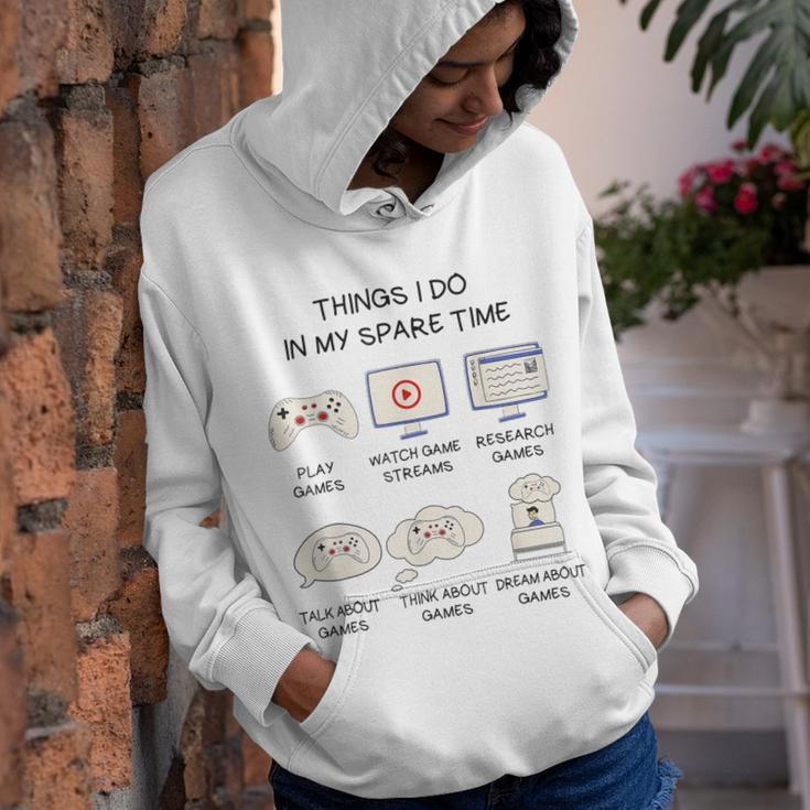 Funny Gamer Things I Do In My Spare Time Gaming V2 Youth Hoodie