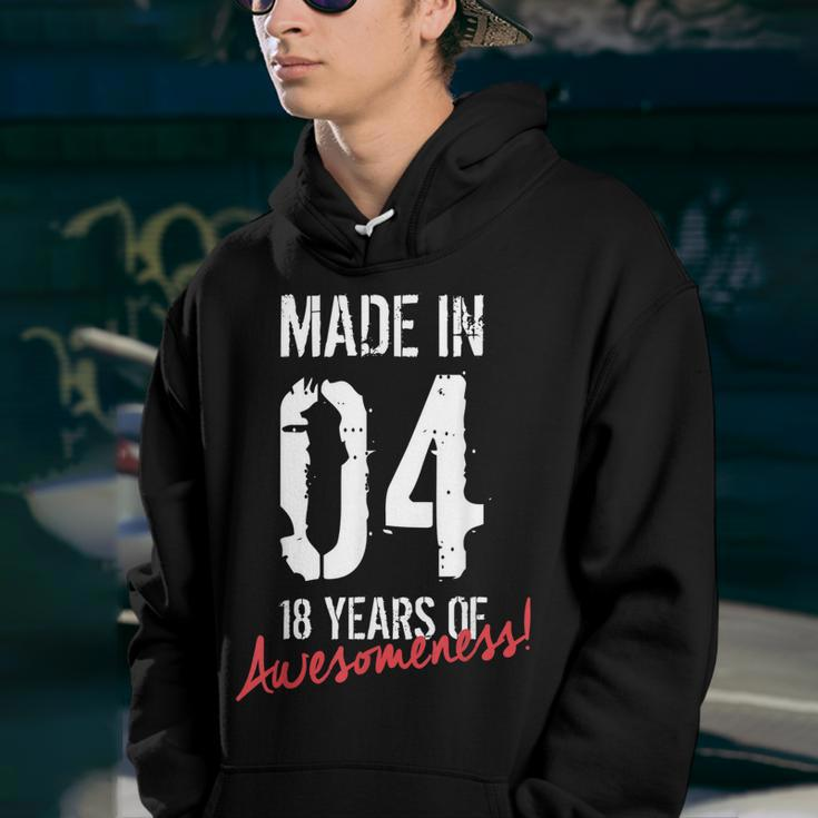 18Th Birthday Boys Girls Awesome Since 2004 18 Year Old Youth Hoodie