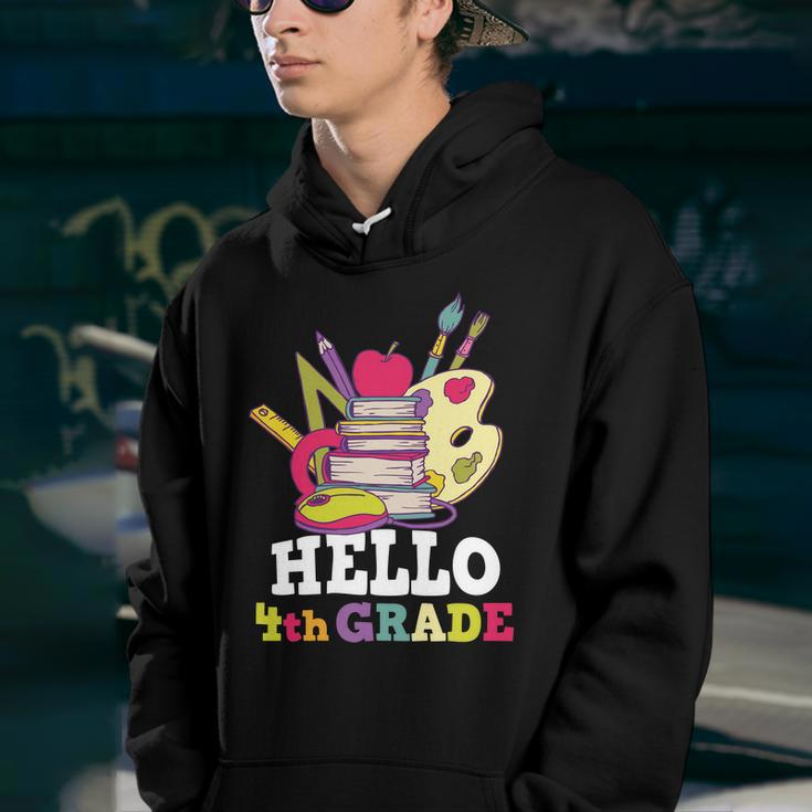 Hello 4Th Grade Back To School Shirt Funny Fourth Grade Gift Youth Hoodie