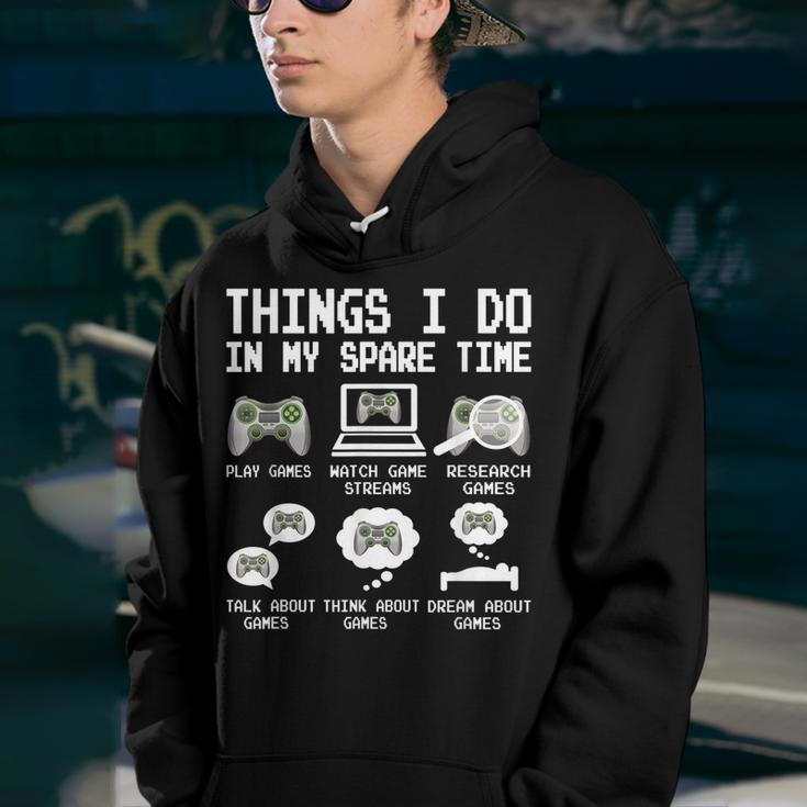 Things I Do In My Spare Time Funny Gamer Video Game Gaming Youth Hoodie