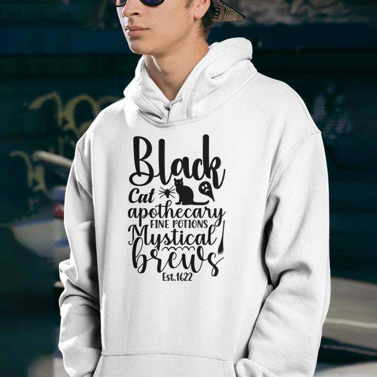 Black Cat Apothecary Fine Potions Mystical Brews Halloween Youth Hoodie