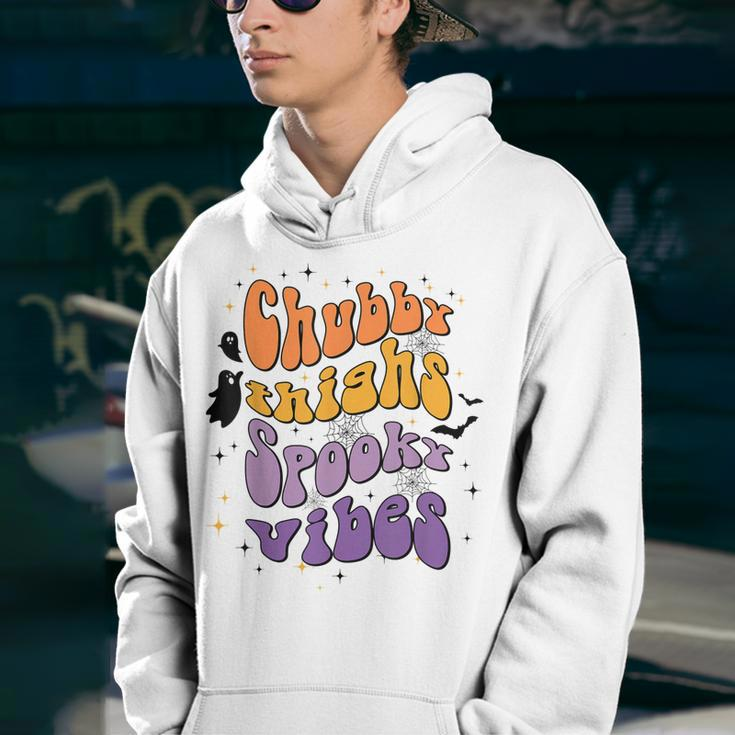 Chubby Thighs And Spooky Vibes Happy Halloween Youth Hoodie