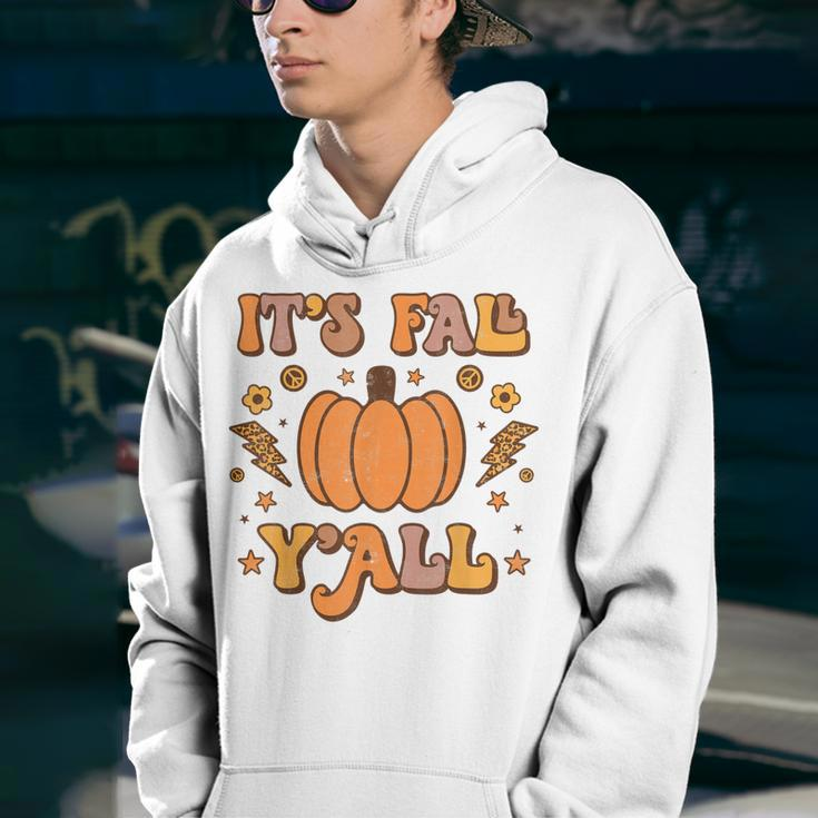 Its Fall Yall Pumpkin Spice Autumn Season Thanksgiving Youth Hoodie