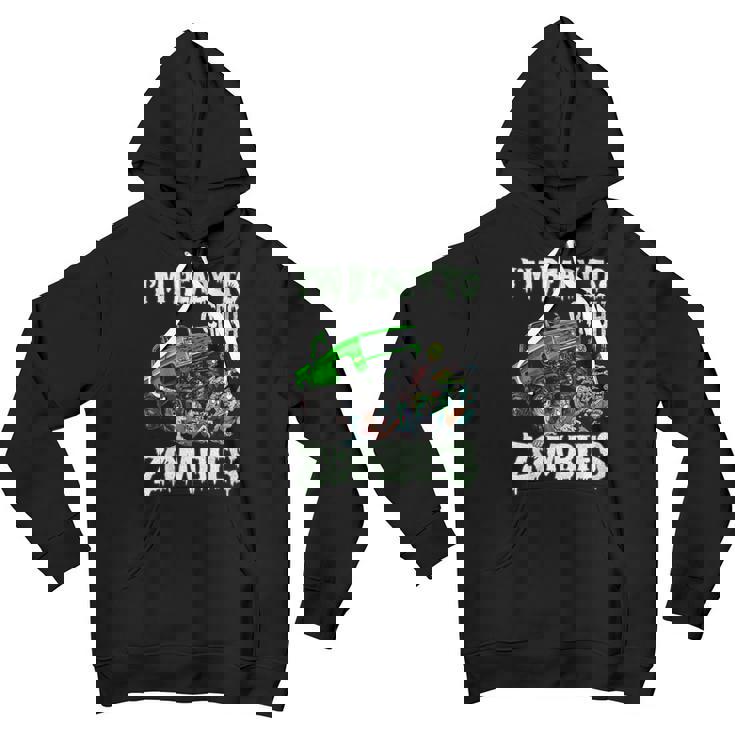 Im Ready To Crush Zombies For Kids Monster Truck Halloween Youth Hoodie