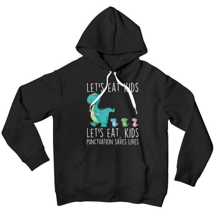 Lets Eat Kids Punctuation Saves Lives Grammar Teacher Funny Great Gift Youth Hoodie