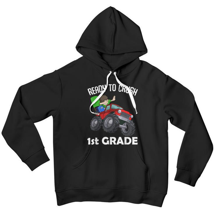 Ready To Crush 1St Grade Back To School Monster Truck Youth Hoodie