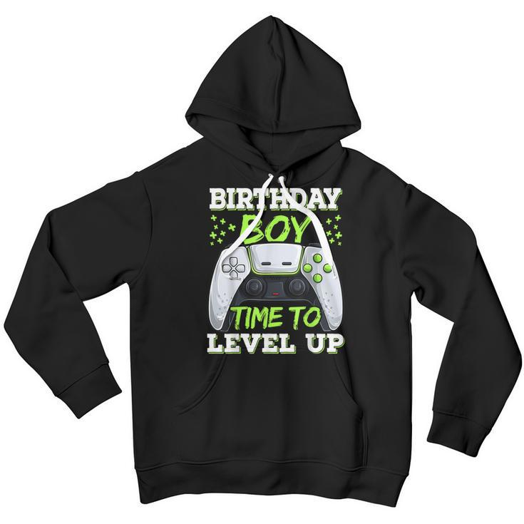 Time To Level Up For Boys Gamer Birthday Boy Youth Hoodie