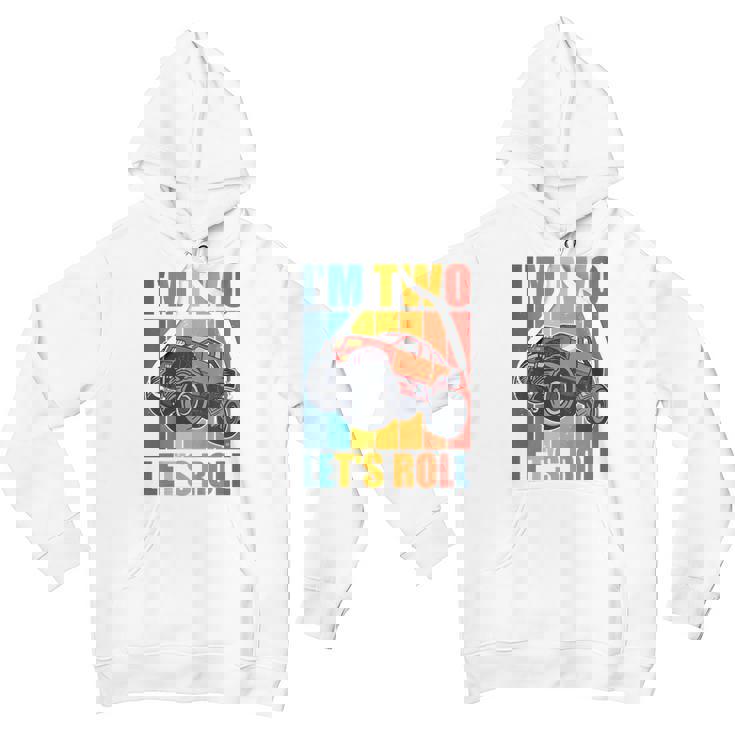 Kids Monster Truck 2 Year Old Boy Monster Truck 2Nd Birthday Boy Youth Hoodie