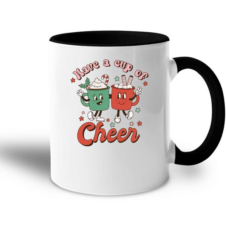 Retro Christmas Have A Cup Of Cheer Accent Mug