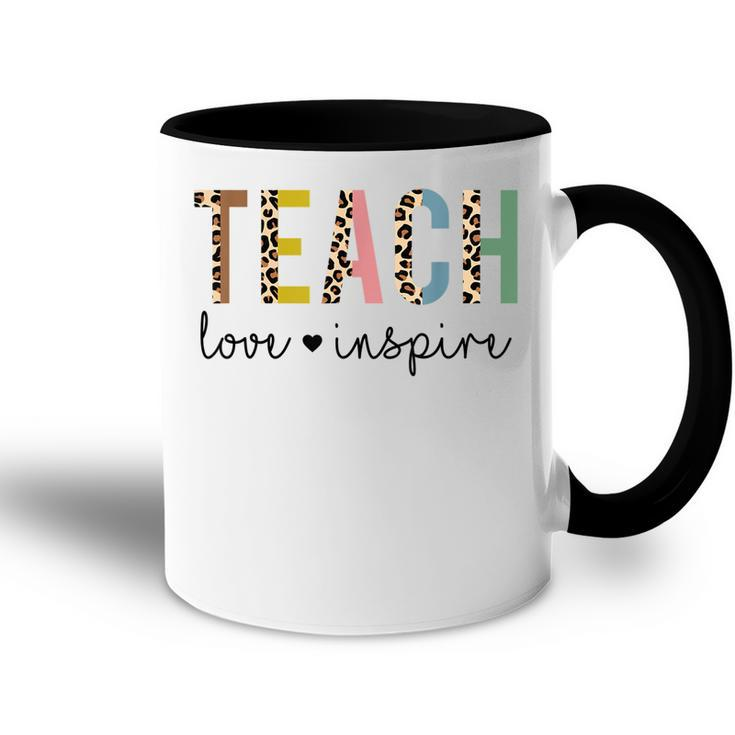 Back To School Teach Love Inspire Teachers & Students  Accent Mug