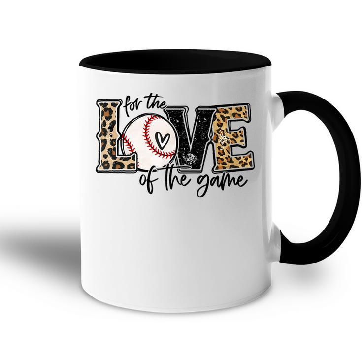 Baseball Mom Leopard  For The Love Of The Game Baseball  Accent Mug