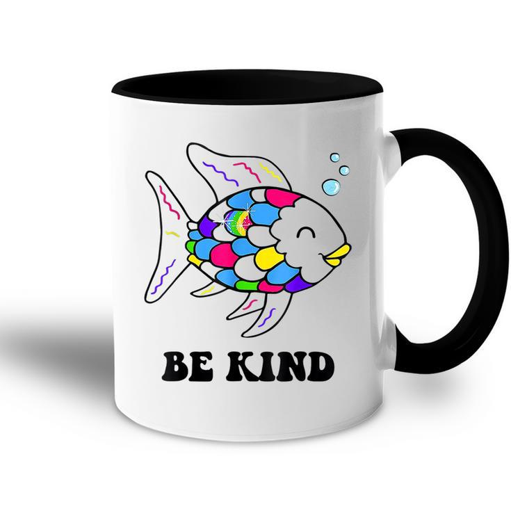 Be Kind Rainbow Fish Teacher Life Teaching Back To School  Accent Mug