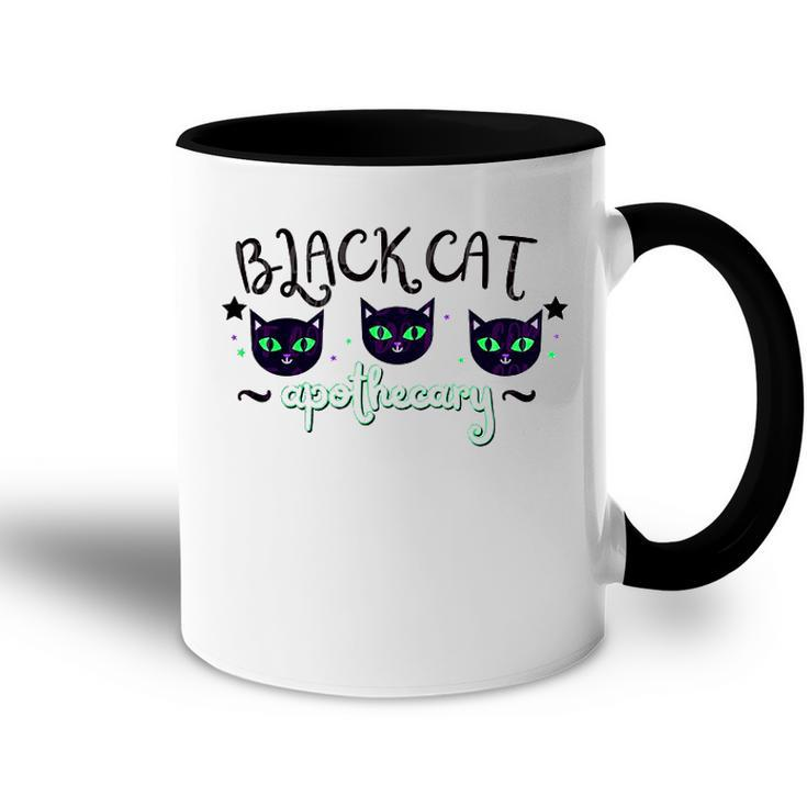Black Cat Apothecary Halloween Gift Accent Mug