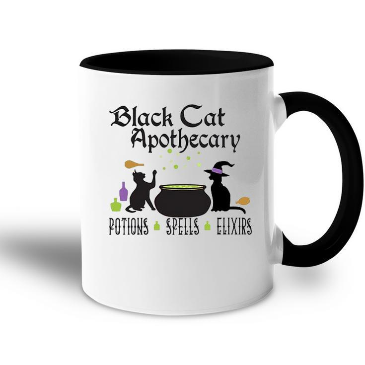 Black Cat Apothecary Halloween Gift Potions Spells Elixers Accent Mug