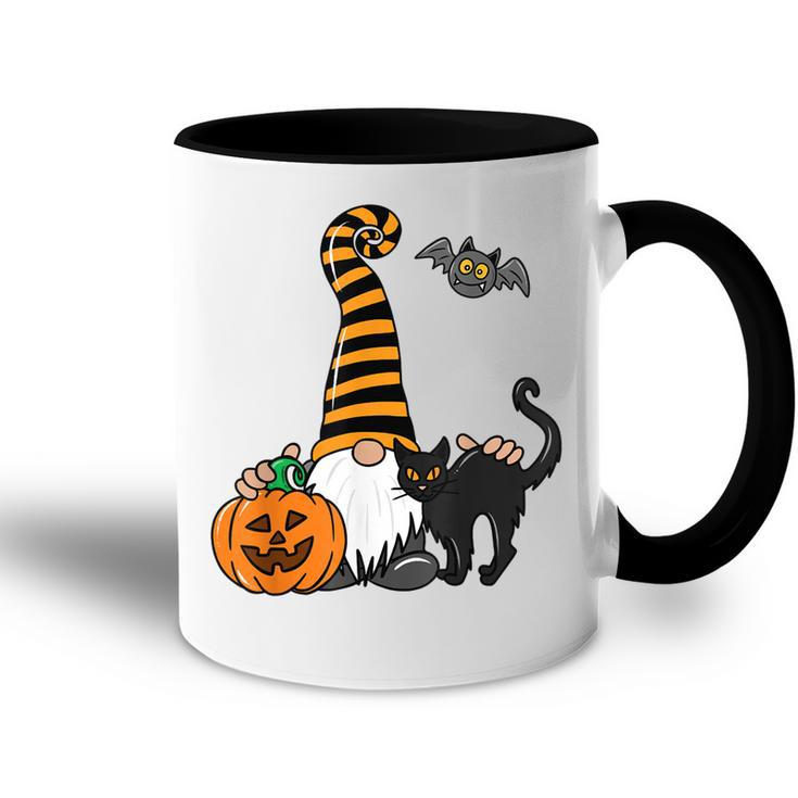 Black Cat Gnome Pumpkin Jack-O-Lantern Bat Halloween Costume  Accent Mug