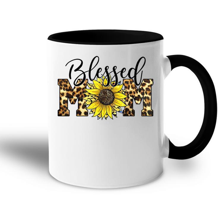 Blessed Mom Leopard  Blessed Mom Sunflower  V2 Accent Mug