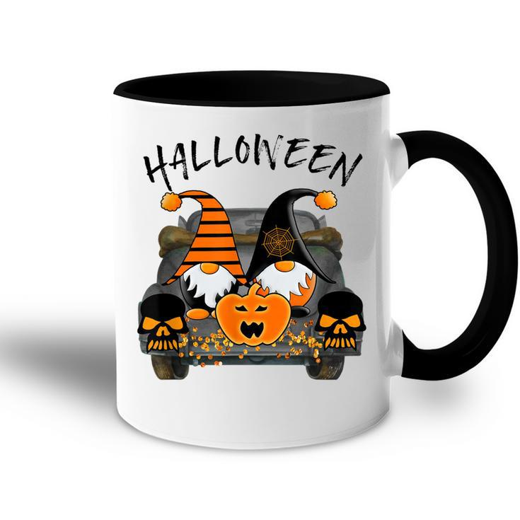 Boo Pumpkin Witch Gnomes In Halloween Truck Funny Holiday  V2 Accent Mug