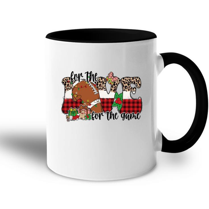Christmas Football For The Love Of The Game Accent Mug