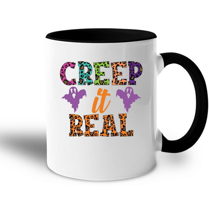 Colorful Boos Creep It Real Halloween Gifts Accent Mug