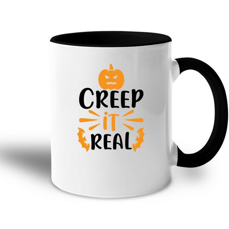 Creep It Real Halloween Occasion Pumpkin Accent Mug