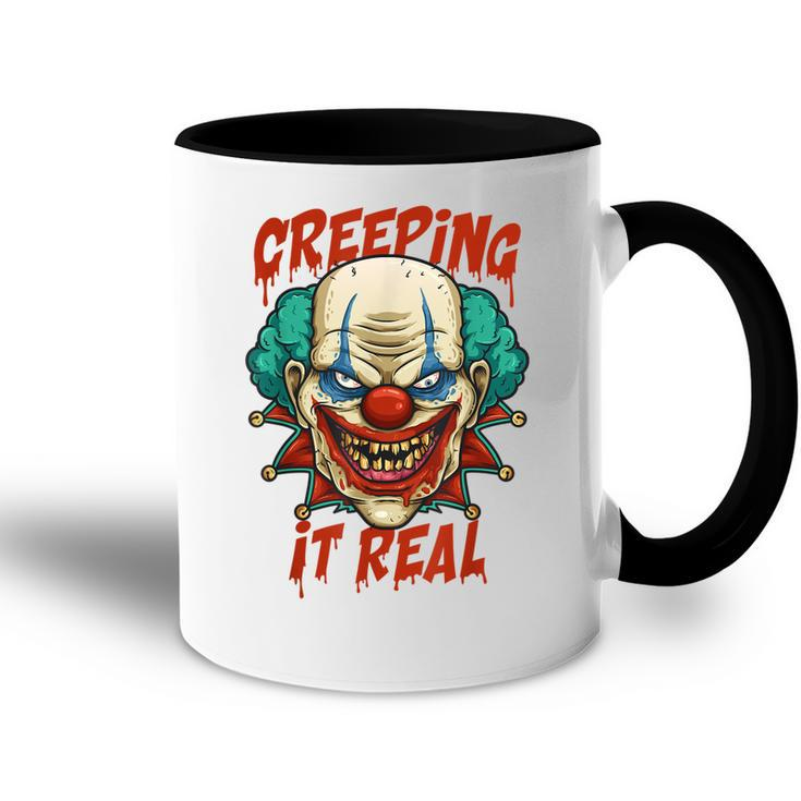 Creeping It Real Creepy Clown Face Halloween Trick Or Treat  Accent Mug