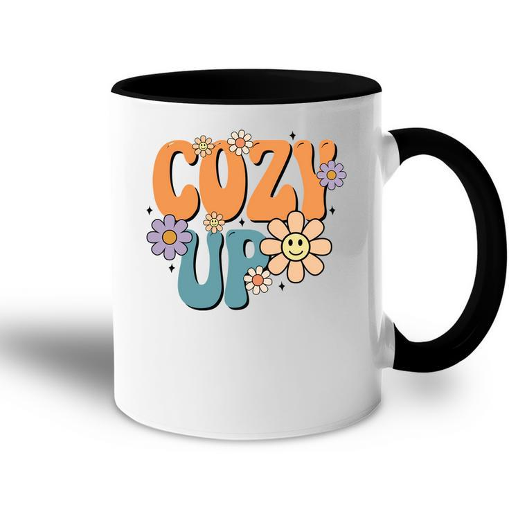 Cute Cozy Up Flowers Fall Accent Mug