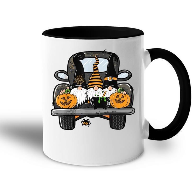 Cute Gnomes Pumpkin With Truck Halloween Costume Party  Accent Mug