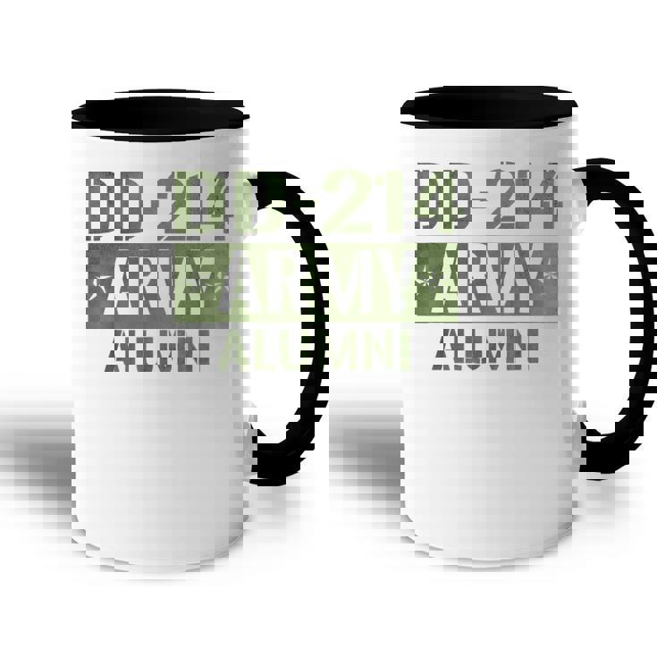 Dd-214 Us Army Alumni Vintage Army Veteran Retired Military Accent Mug