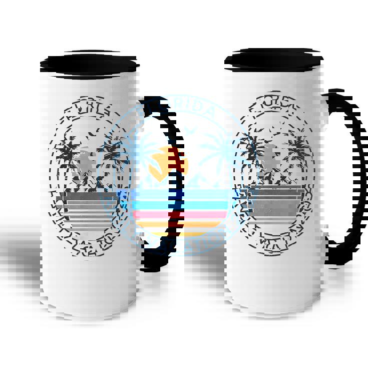 Florida Family Vacation 2022 Beach Palm Tree Summer Tropical  Accent Mug