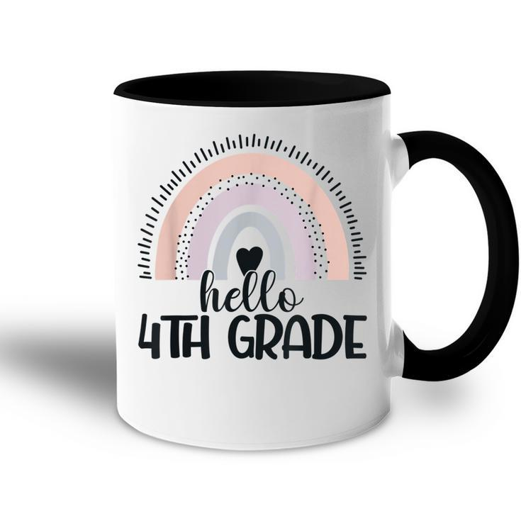 Fourth Grade Rainbow Teacher Hello 4Th Grade Rainbow  Accent Mug
