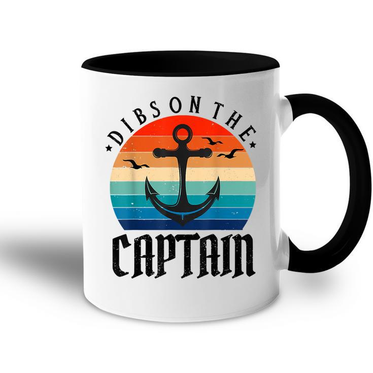 Funny Captain Wife Dibs On The Captain  V11 Accent Mug