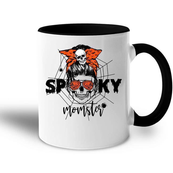 Funny Halloween Spooky Momster Skull Mama Costume For Mom  Accent Mug