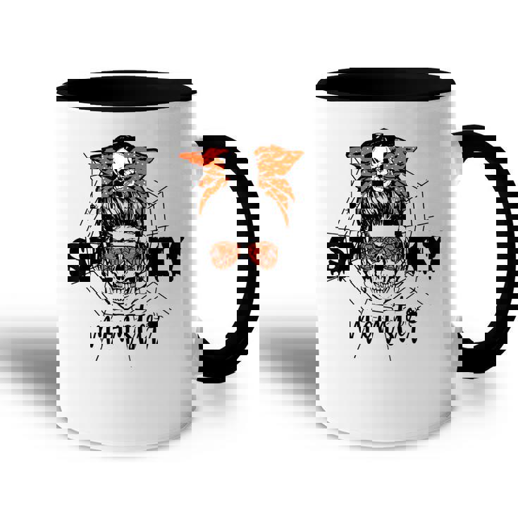Funny Halloween Spooky Momster Skull Mama Costume For Mom  Accent Mug