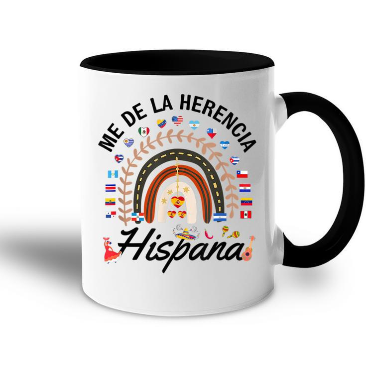 Funny National Hispanic Heritage Month Rainbow All Countries  V2 Accent Mug