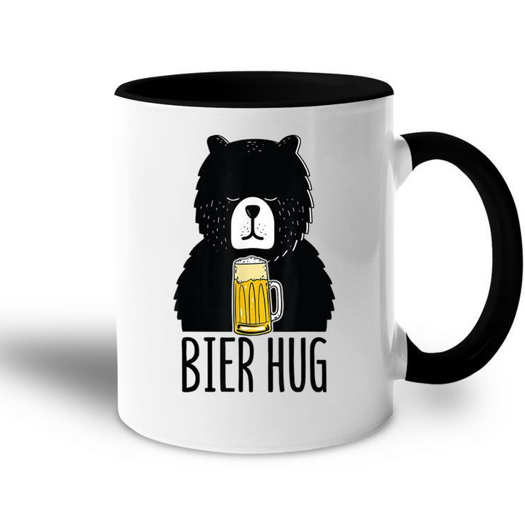 Funny Oktoberfest Design Bier Beer Bear Hug German Party  Accent Mug