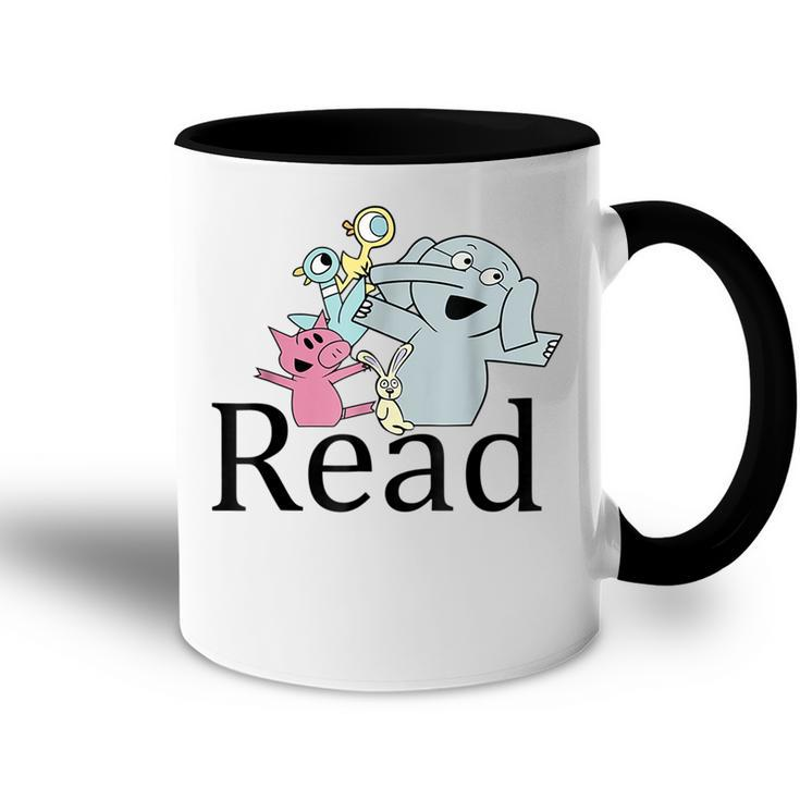 Funny Read Book Club Piggie Elephant Pigeons Teacher  Accent Mug