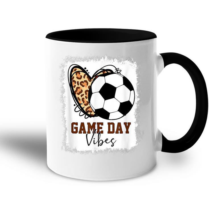 Funny Soccer Game Day Vibes Soccer Mom Game Day Season  Accent Mug