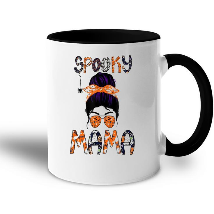Funny Spooky Skull Witch Mom Halloween Spooky Mama Halloween  Accent Mug