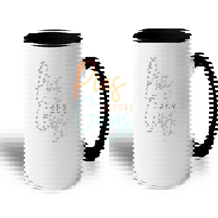 Funny Thanksgiving Pies Before Guys Accent Mug