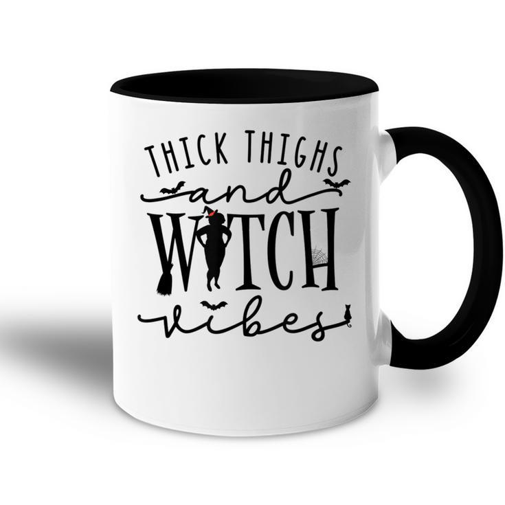 Funny Thick Thighs Witch Essential Metime Halloween Vibes  Accent Mug