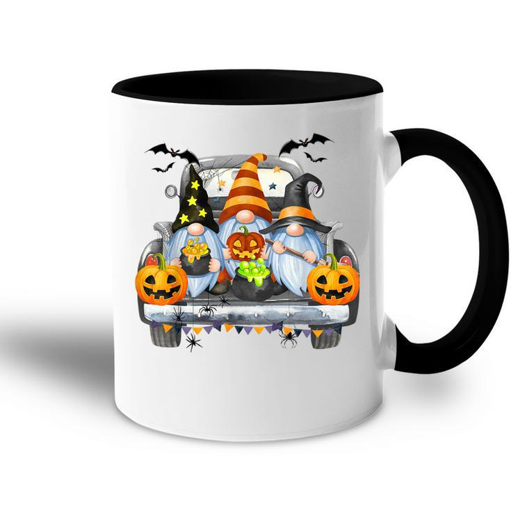 Funny Women Halloween Truck Gnomes Pumpkin Kids Thanksgiving  V2 Accent Mug