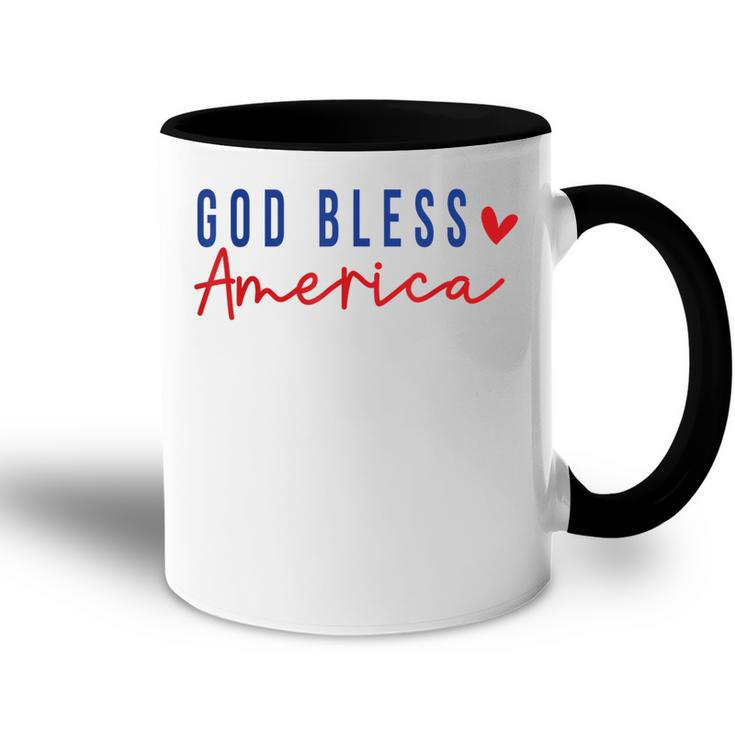 God Bless America Christian Religious American Flag  Accent Mug