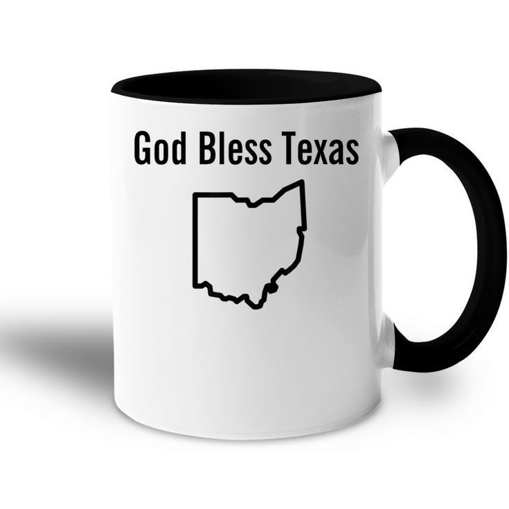 God Bless Texas Ohio  Accent Mug
