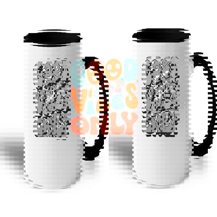 Good Vibes Only Fall Groovy Style Accent Mug