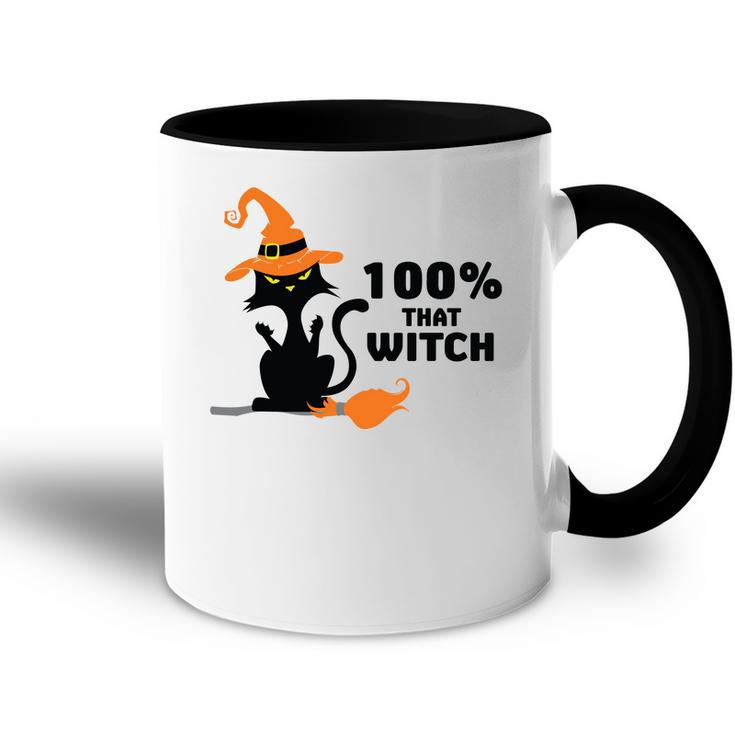 Halloween 100% That Witch Cat Funny Gift Accent Mug