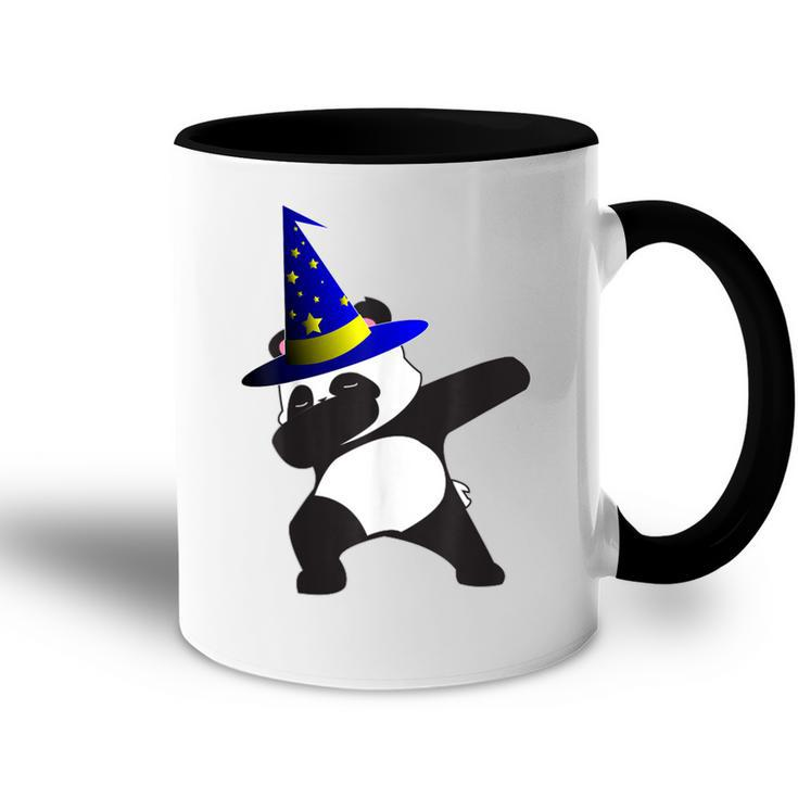 Halloween Dabbing Wizard Panda Bear Magic Witch Hat Gift  Accent Mug