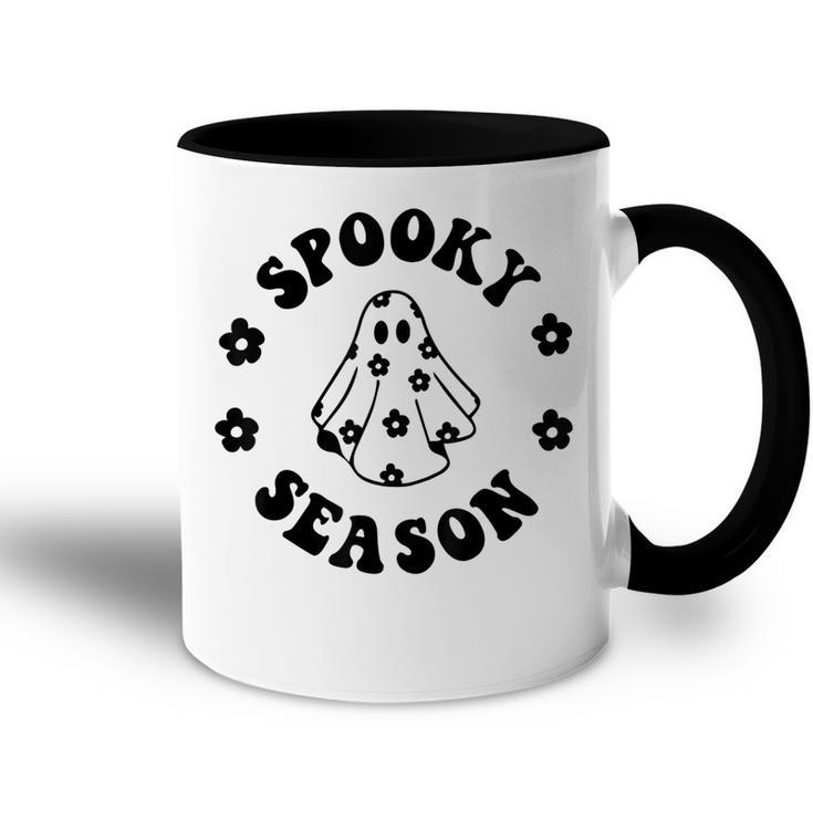 Halloween Ghost Vintage Groovy Trick Or Treat Spooky Vibes  Accent Mug