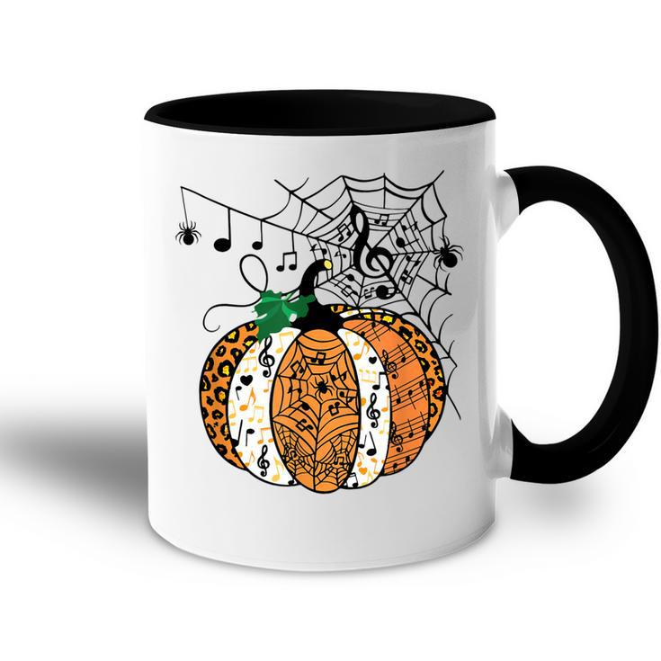 Halloween Pumpkin Music Symbols Music Teacher Halloween  Accent Mug