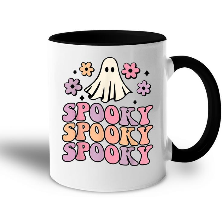 Halloween Retro Groovy Spooky Ghost Boo Funny Women Kids  V2 Accent Mug