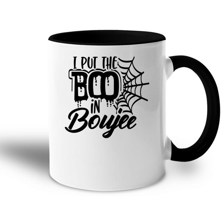 Happy Halloween I Put The Boo In Boujee Accent Mug